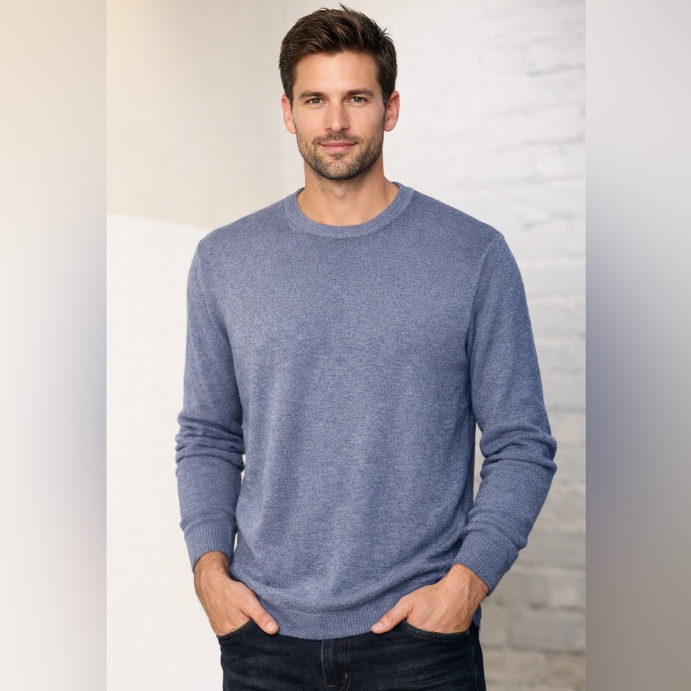 Daniele Fiesoli Italian Designer 100% Merino Wool Lightweight Sweater Mens Small